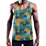 Tiger And Toucan Pattern Print Training Tank Top