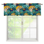 Tiger And Toucan Pattern Print Window Valance