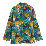 Tiger And Toucan Pattern Print Women's Blazer