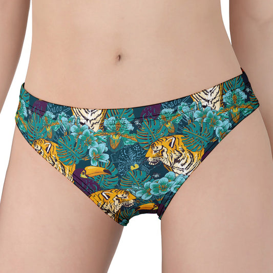 Tiger And Toucan Pattern Print Women's Panties