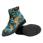 Tiger And Toucan Pattern Print Work Boots