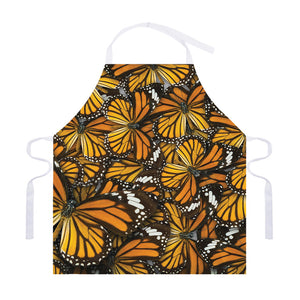 Tiger Monarch Butterfly Pattern Print Adjustable Apron