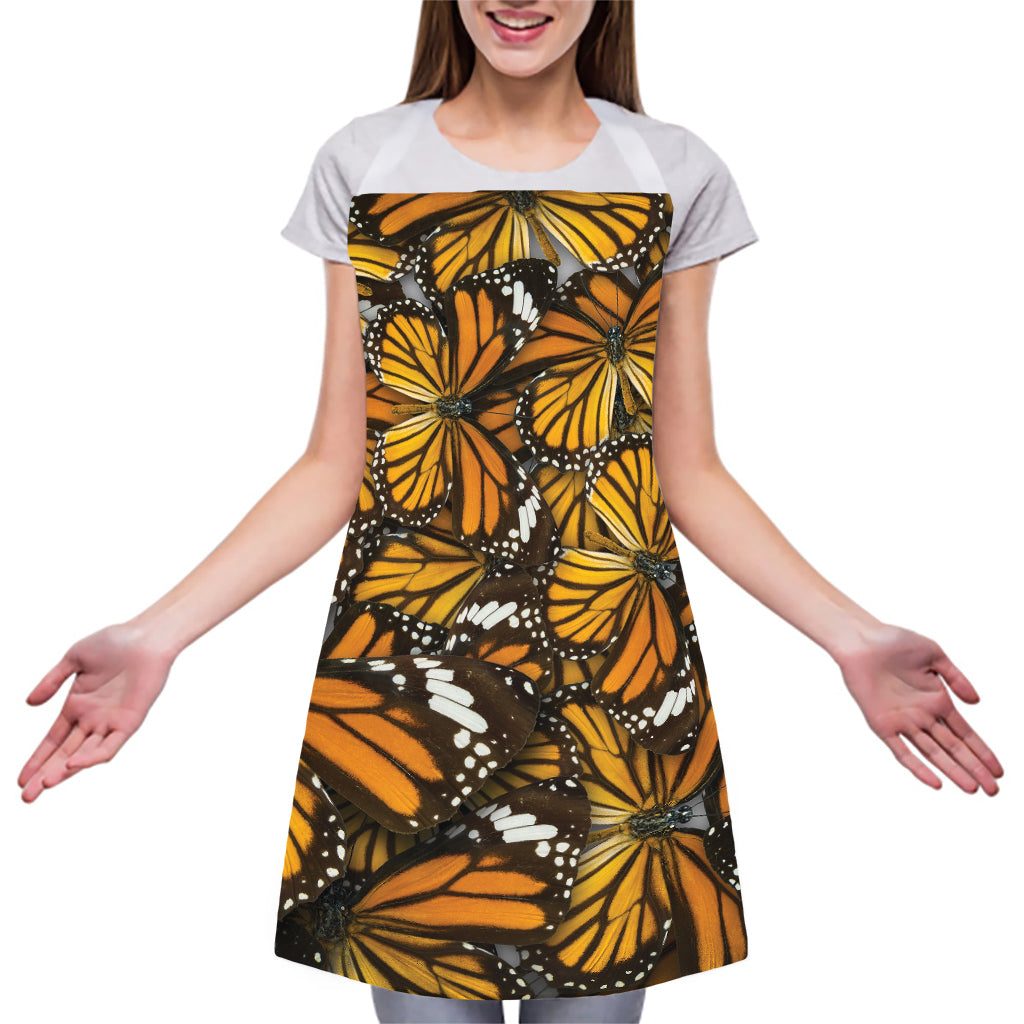 Tiger Monarch Butterfly Pattern Print Adjustable Apron