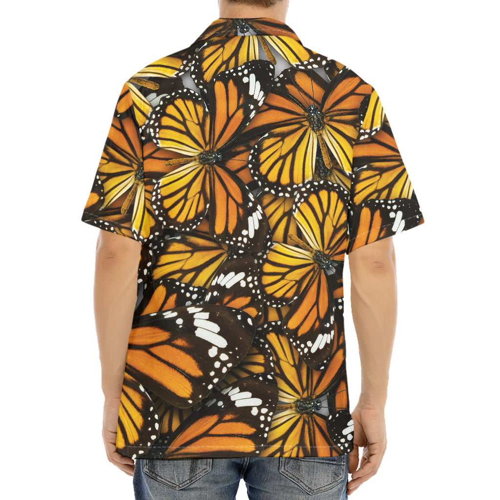 Tiger Monarch Butterfly Pattern Print Aloha Shirt