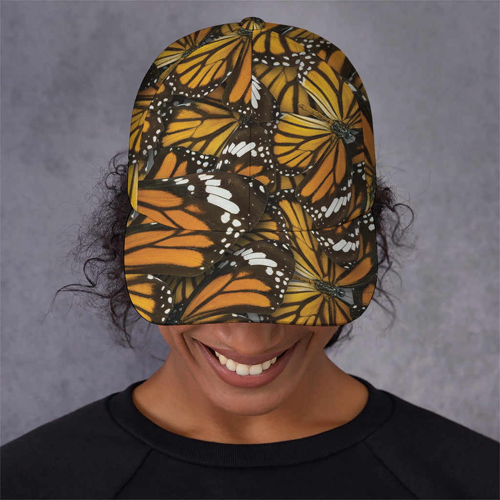 Tiger Monarch Butterfly Pattern Print Baseball Cap