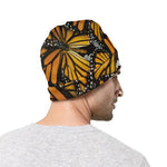 Tiger Monarch Butterfly Pattern Print Beanie