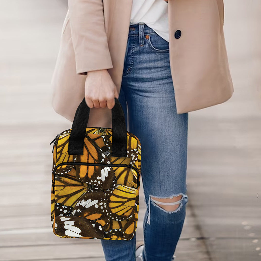 Tiger Monarch Butterfly Pattern Print Bible Tote Bag