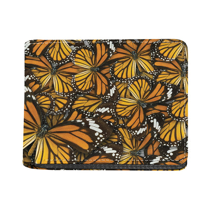 Tiger Monarch Butterfly Pattern Print Bifold Wallet