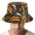 Tiger Monarch Butterfly Pattern Print Bucket Hat