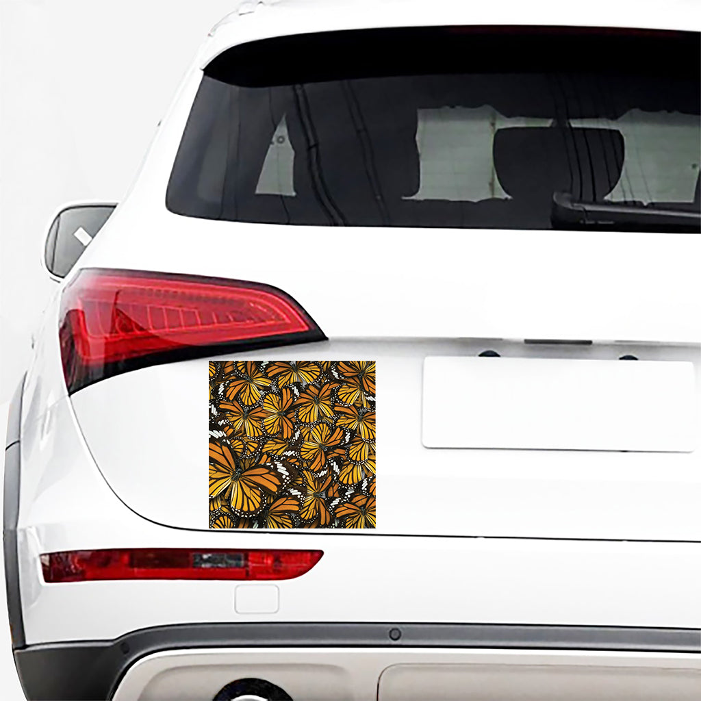 Tiger Monarch Butterfly Pattern Print Car Sticker