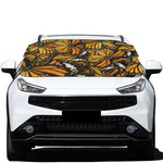 Tiger Monarch Butterfly Pattern Print Car Windshield Snow Cover