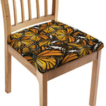 Tiger Monarch Butterfly Pattern Print Chair Cushion Cover
