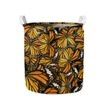 Tiger Monarch Butterfly Pattern Print Collapsible Laundry Basket