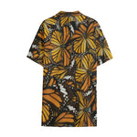 Tiger Monarch Butterfly Pattern Print Cotton Hawaiian Shirt