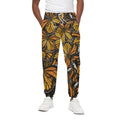 Tiger Monarch Butterfly Pattern Print Cotton Sweatpants