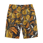Tiger Monarch Butterfly Pattern Print Cotton Shorts