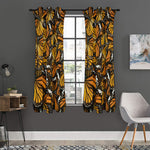 Tiger Monarch Butterfly Pattern Print Curtain