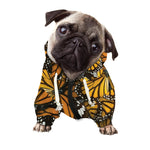 Tiger Monarch Butterfly Pattern Print Dog Zip Up Hoodie