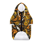 Tiger Monarch Butterfly Pattern Print Dog Zip Up Hoodie