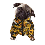 Tiger Monarch Butterfly Pattern Print Dog Zip Up Jacket