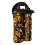 Tiger Monarch Butterfly Pattern Print Double Neoprene Wine Tote