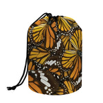 Tiger Monarch Butterfly Pattern Print Drawstring Makeup Bag