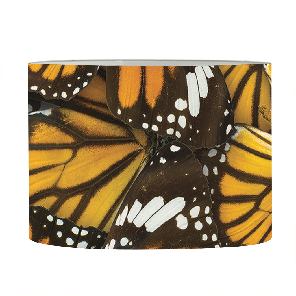 Tiger Monarch Butterfly Pattern Print Drum Lamp Shade