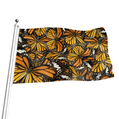 Tiger Monarch Butterfly Pattern Print Flag