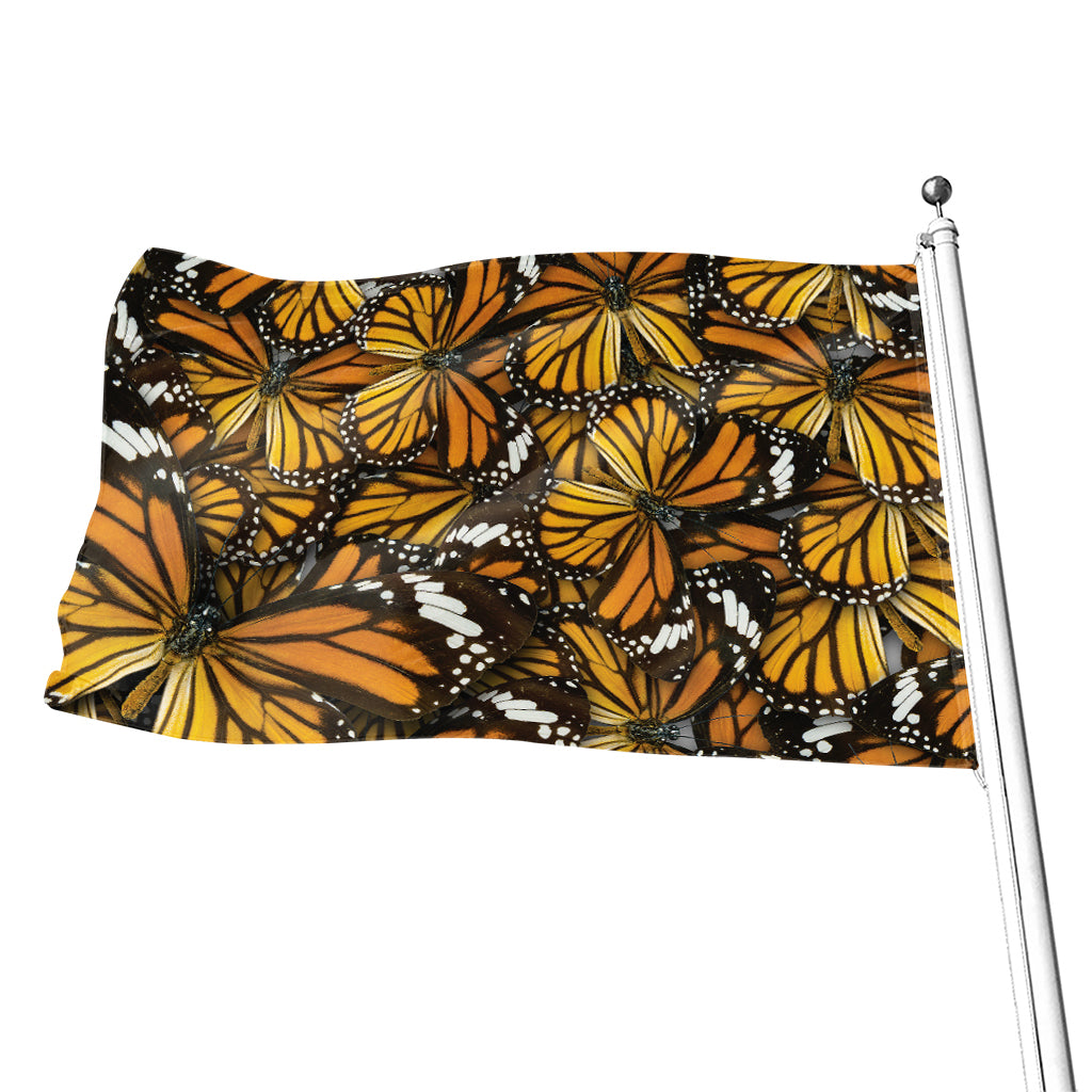 Tiger Monarch Butterfly Pattern Print Flag