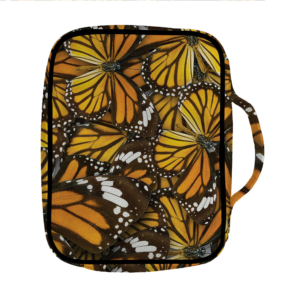 Tiger Monarch Butterfly Pattern Print Front Pocket Bible Bag