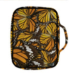 Tiger Monarch Butterfly Pattern Print Front Pocket Bible Bag