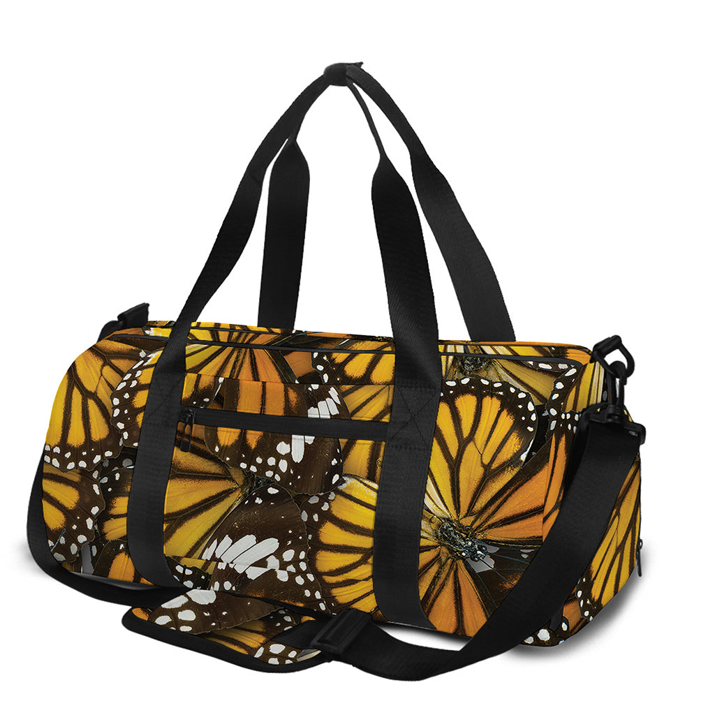 Tiger Monarch Butterfly Pattern Print Gym Bag