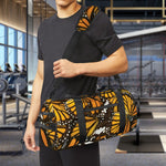 Tiger Monarch Butterfly Pattern Print Gym Bag