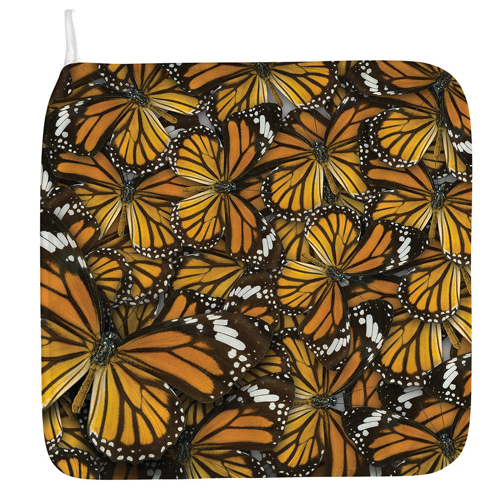 Tiger Monarch Butterfly Pattern Print Hand Towel