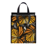 Tiger Monarch Butterfly Pattern Print Insulated Lunch Tote