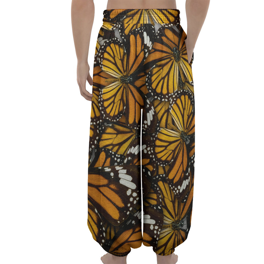 Tiger Monarch Butterfly Pattern Print Lantern Pants