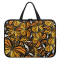 Tiger Monarch Butterfly Pattern Print Laptop Sleeve With Handle