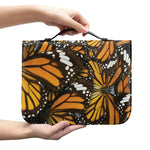 Tiger Monarch Butterfly Pattern Print Leather Bible Cover