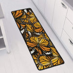 Tiger Monarch Butterfly Pattern Print Long Kitchen Mat