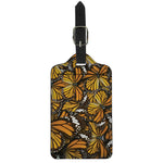 Tiger Monarch Butterfly Pattern Print Luggage Tag