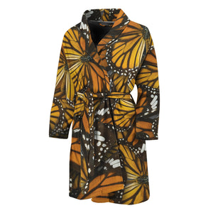 Tiger Monarch Butterfly Pattern Print Men's Bathrobe