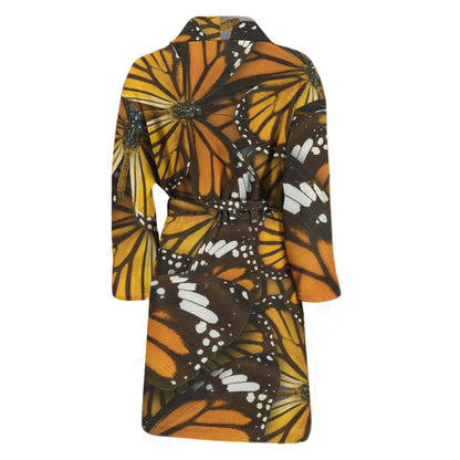 Tiger Monarch Butterfly Pattern Print Men's Bathrobe