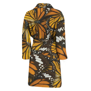 Tiger Monarch Butterfly Pattern Print Men's Bathrobe