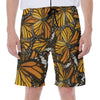 Tiger Monarch Butterfly Pattern Print Men's Beach Shorts