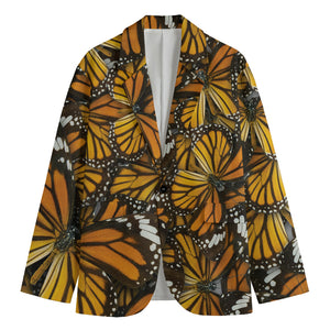 Tiger Monarch Butterfly Pattern Print Men's Blazer