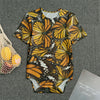 Tiger Monarch Butterfly Pattern Print Men's Bodysuit