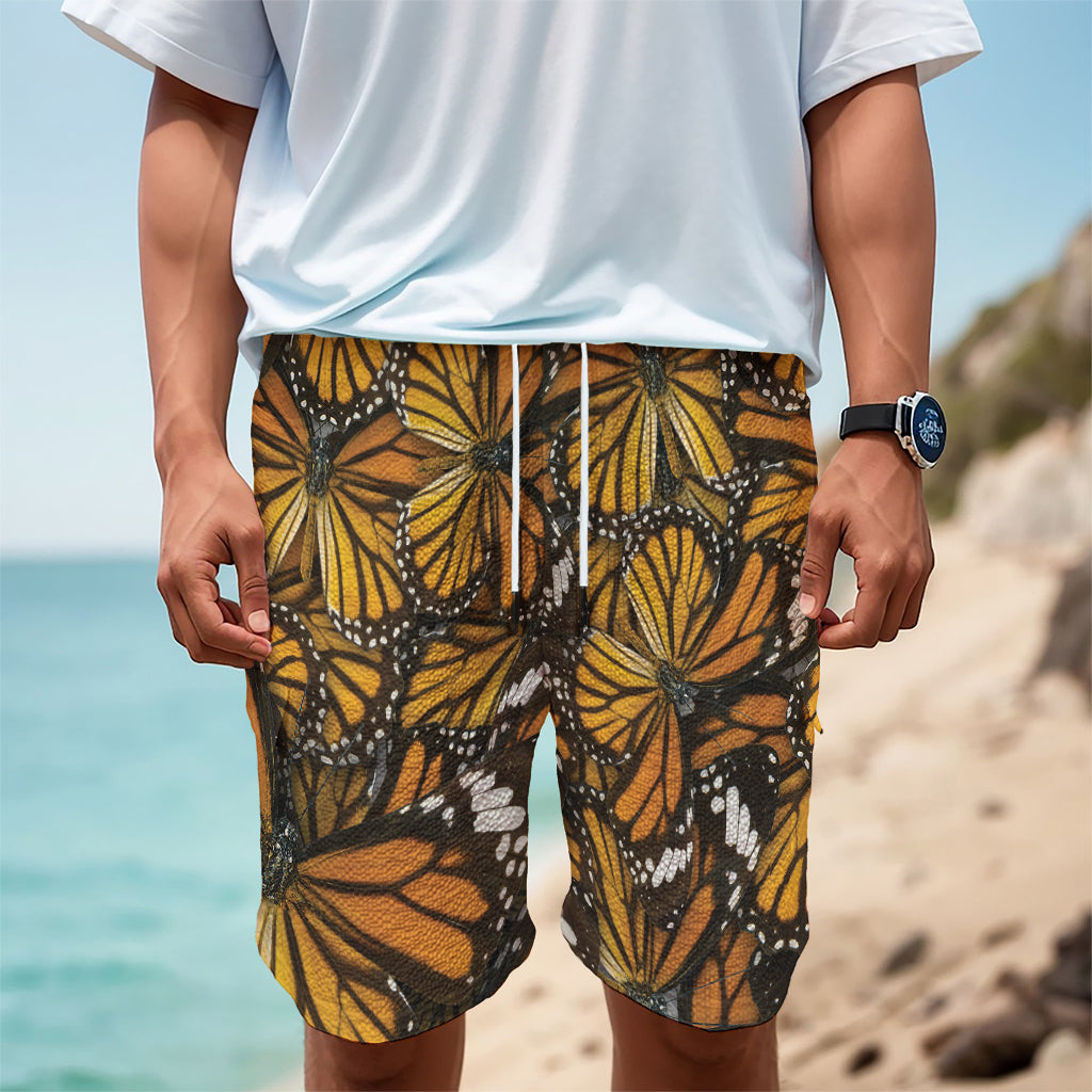 Tiger Monarch Butterfly Pattern Print Men's Cargo Shorts