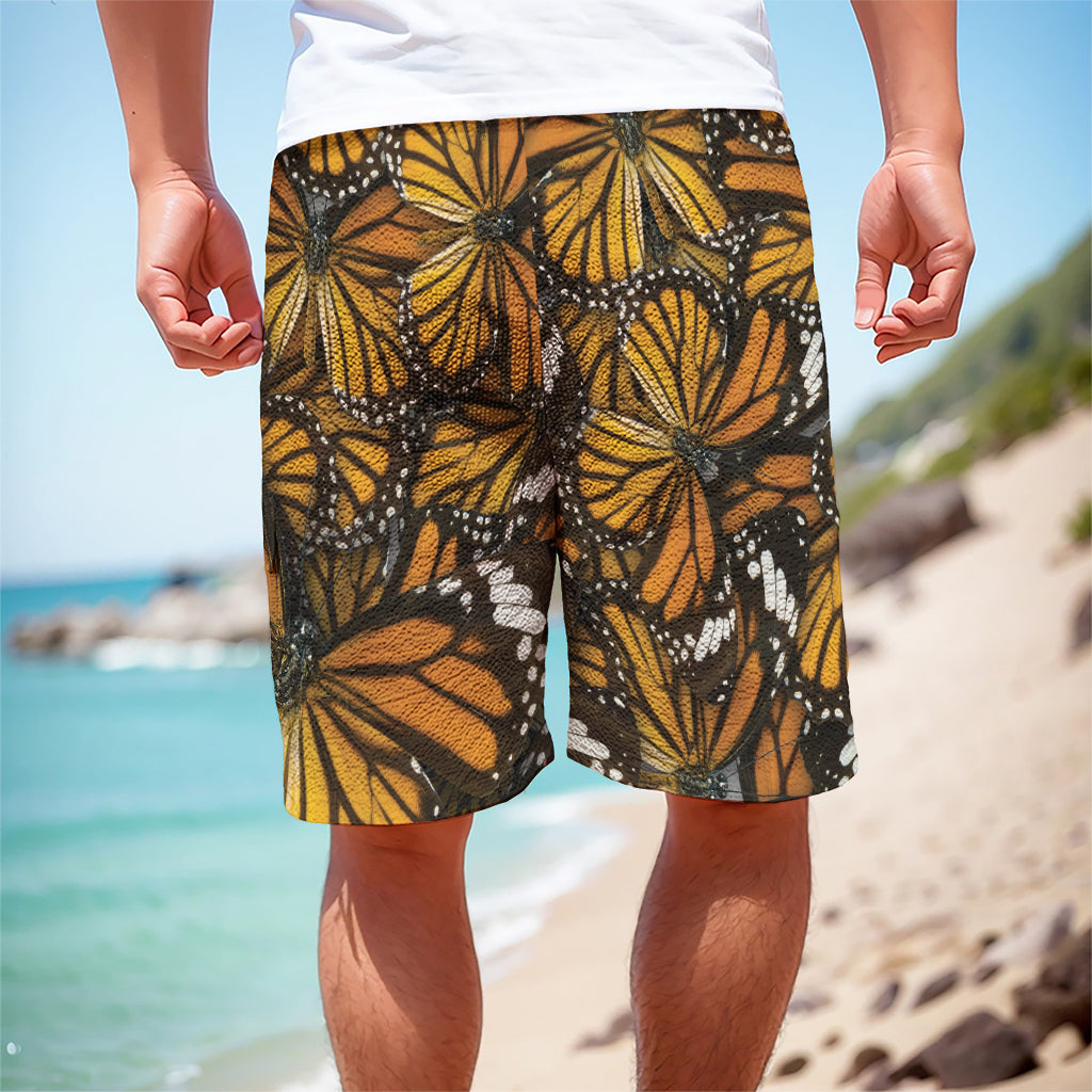 Tiger Monarch Butterfly Pattern Print Men's Cargo Shorts