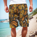 Tiger Monarch Butterfly Pattern Print Men's Cargo Shorts