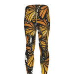 Tiger Monarch Butterfly Pattern Print Men's leggings